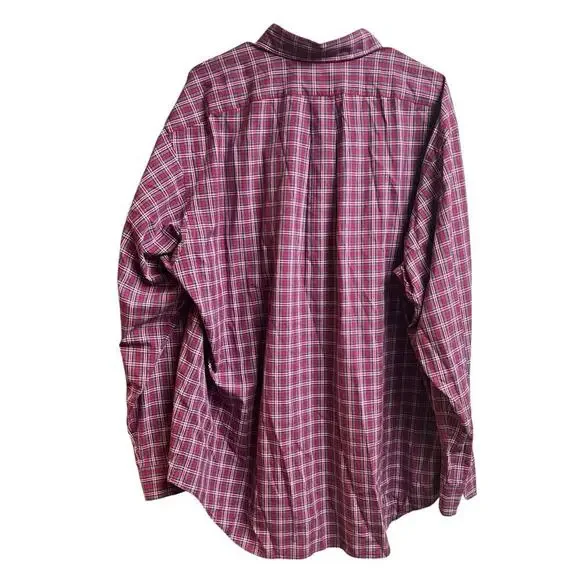 Ralph Lauren Blake 100% Two-Ply Cotton Men's Red Plaid Button Up XL - Picture 8 of 8